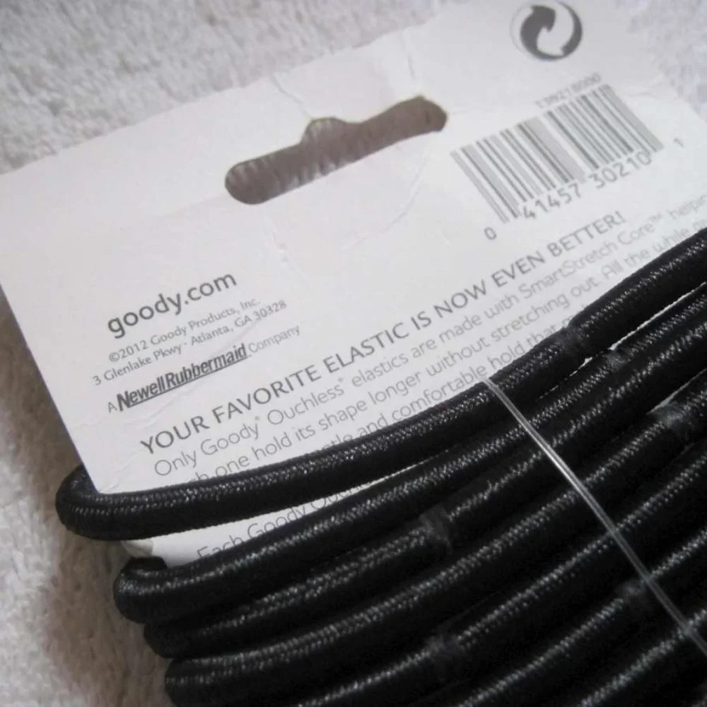 14 Goody Big Thick Fix Ouchless No Metal Hair Band Elastic Ponytailers Java Bean